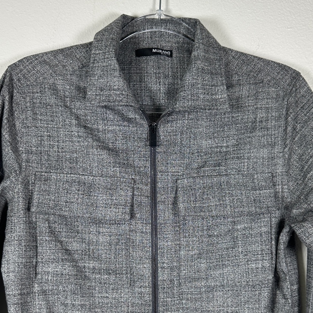 Murano Slim Fit Charcoal Gray Lightweight Zip Front Jacket Men’s Small - Picture 3 of 9